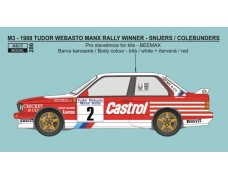 Decal – BMW M3 - 1988 Tudor Webasto Manx Rally winner - Snijers / Colebunders